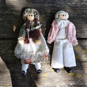 Vintage Wooden Clothespin Dolls 1980s